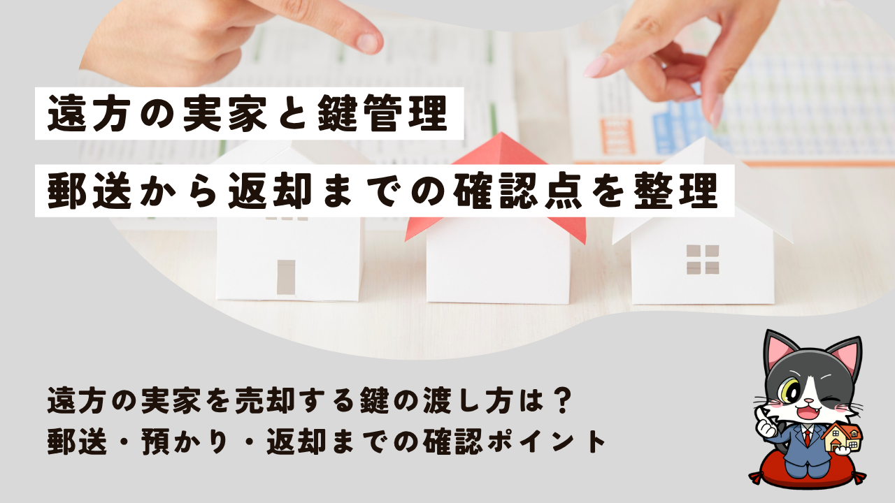 遠方の実家を売却する鍵の渡し方は？郵送・預かり・返却までの確認ポイント